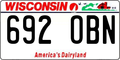 WI license plate 692OBN