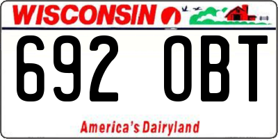 WI license plate 692OBT