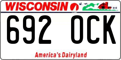 WI license plate 692OCK