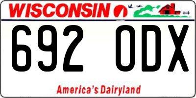 WI license plate 692ODX