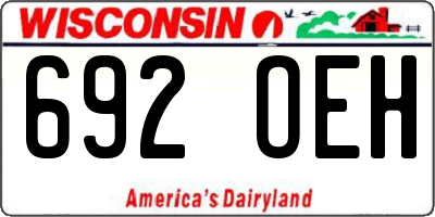 WI license plate 692OEH