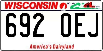 WI license plate 692OEJ