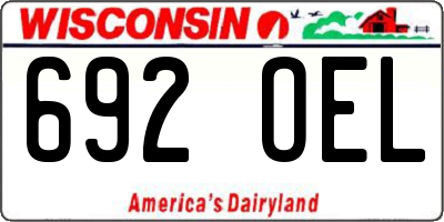 WI license plate 692OEL