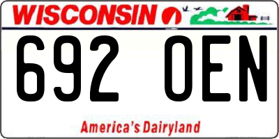 WI license plate 692OEN