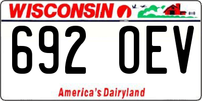 WI license plate 692OEV