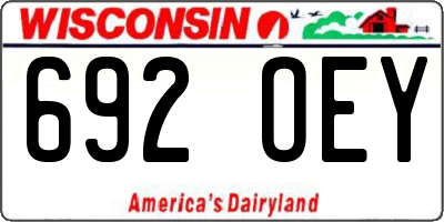 WI license plate 692OEY