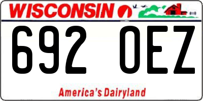 WI license plate 692OEZ
