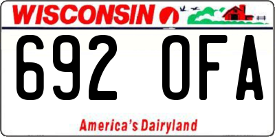 WI license plate 692OFA