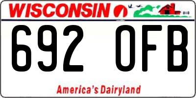 WI license plate 692OFB