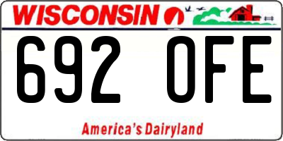 WI license plate 692OFE