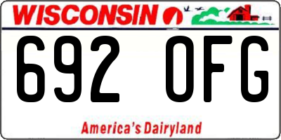 WI license plate 692OFG