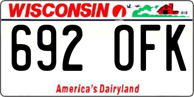 WI license plate 692OFK