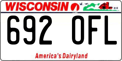 WI license plate 692OFL