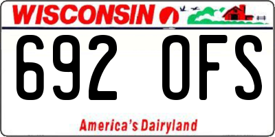 WI license plate 692OFS
