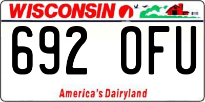 WI license plate 692OFU