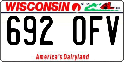 WI license plate 692OFV