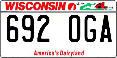 WI license plate 692OGA