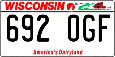 WI license plate 692OGF