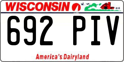 WI license plate 692PIV