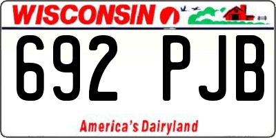 WI license plate 692PJB