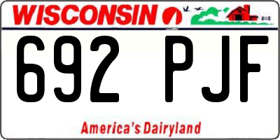 WI license plate 692PJF