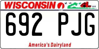 WI license plate 692PJG