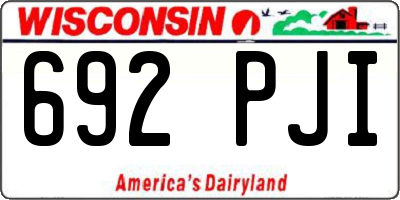 WI license plate 692PJI