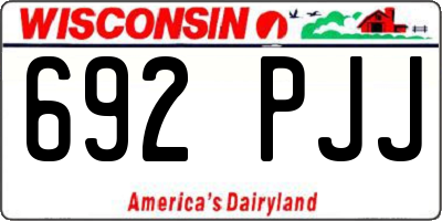 WI license plate 692PJJ