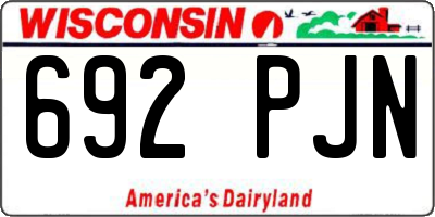 WI license plate 692PJN