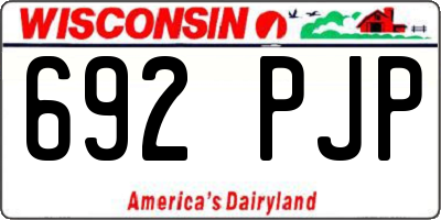 WI license plate 692PJP