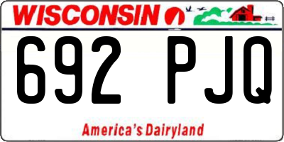WI license plate 692PJQ