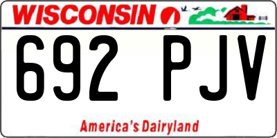 WI license plate 692PJV