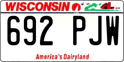 WI license plate 692PJW