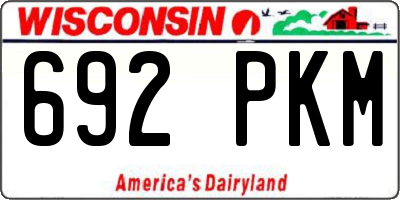 WI license plate 692PKM