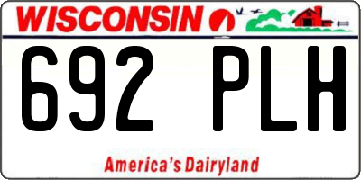WI license plate 692PLH