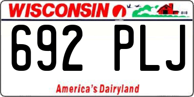WI license plate 692PLJ