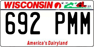 WI license plate 692PMM