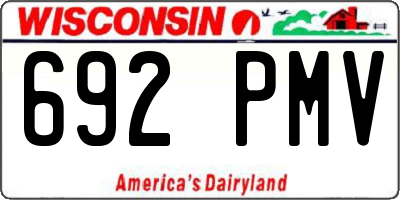 WI license plate 692PMV