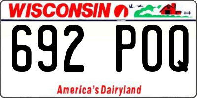 WI license plate 692POQ