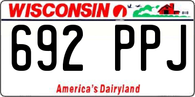 WI license plate 692PPJ