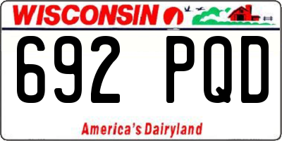 WI license plate 692PQD