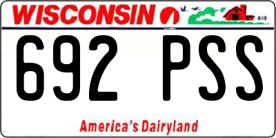 WI license plate 692PSS