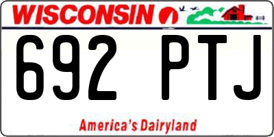 WI license plate 692PTJ