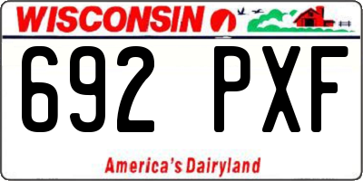 WI license plate 692PXF