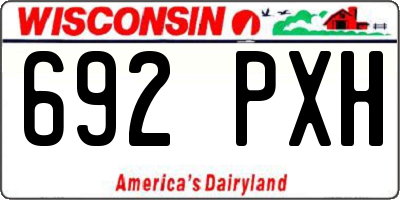 WI license plate 692PXH