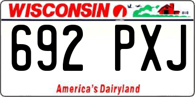 WI license plate 692PXJ