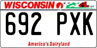 WI license plate 692PXK