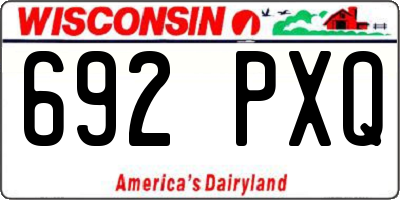 WI license plate 692PXQ