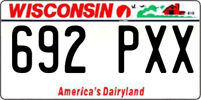 WI license plate 692PXX