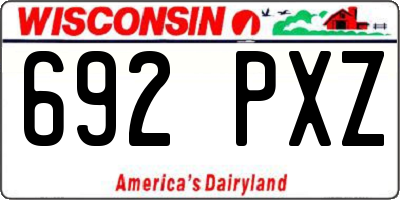 WI license plate 692PXZ